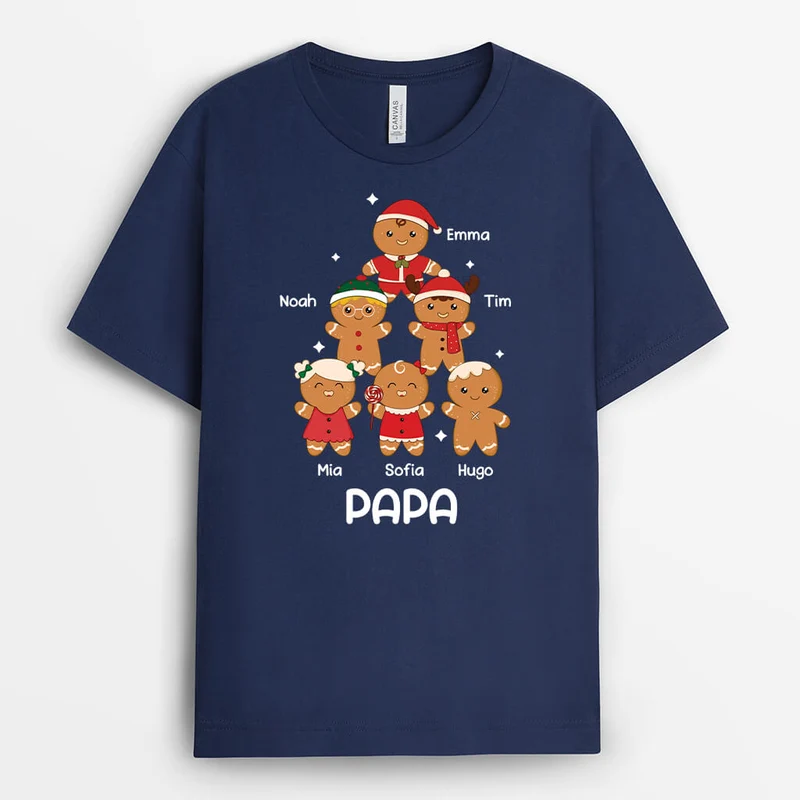 Opa Lebkuchenmann - Personalisiertes Geschenk | T-Shirt für Opas zu Weihnachten