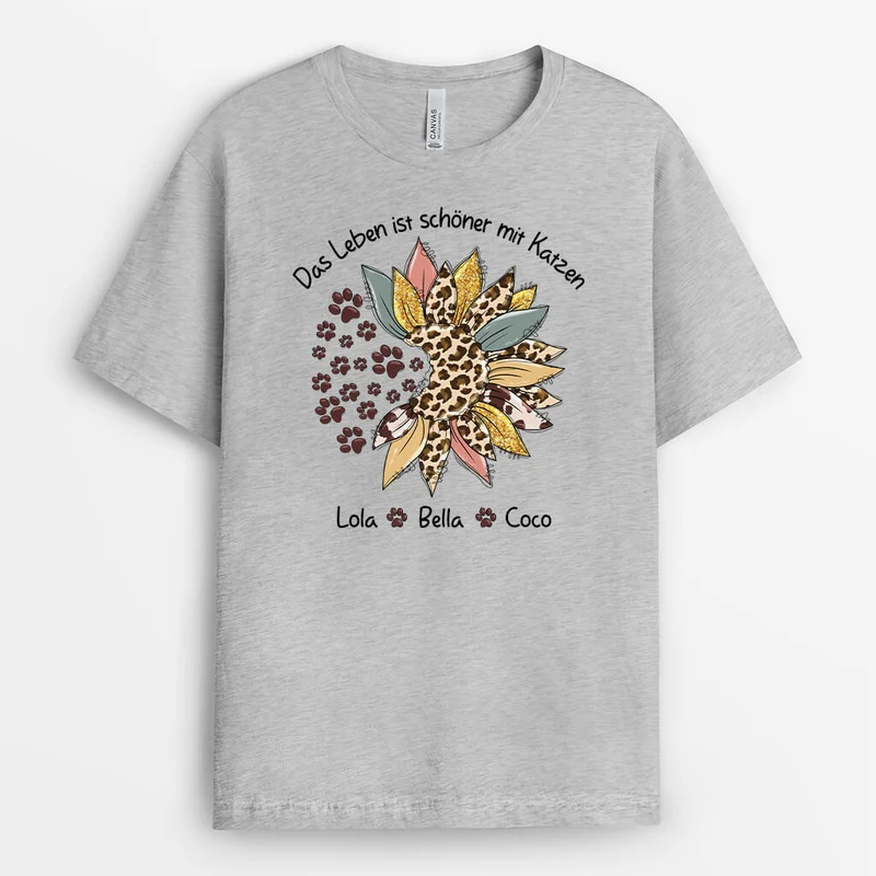 Das Leben Ist Schöner Mit - Personalisiertes Geschenk | T-Shirt für Tierliebhaber