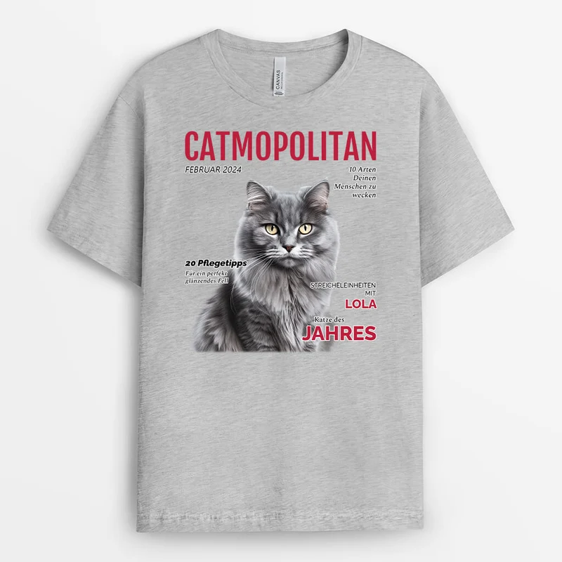 CATMOPOLITAN - Personalisiertes Geschenk | T-Shirt mit Foto für Katzenbesitzer