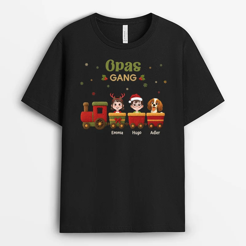 Opas Gang - Personalisierte Weihnachtsgeschenke | Opa & Oma T Shirt Eisenbahn