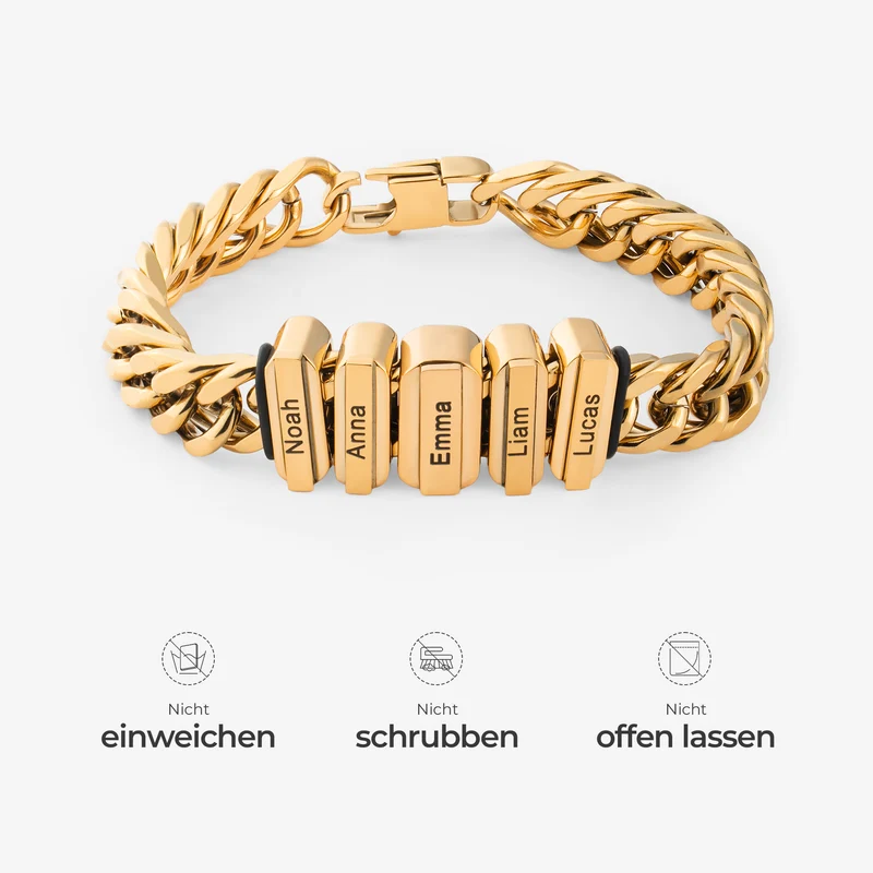 Gliederkettenarmband & Rechteckige Namensschilder - Personalisierte Geschenke Für Männer | Armbänder