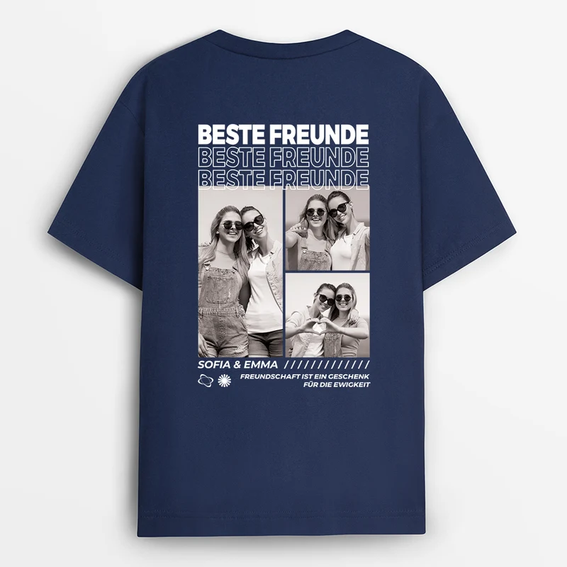 BFFs Für Immer - Personalisiertes Geschenk | Beste Freunde T Shirt mit Foto