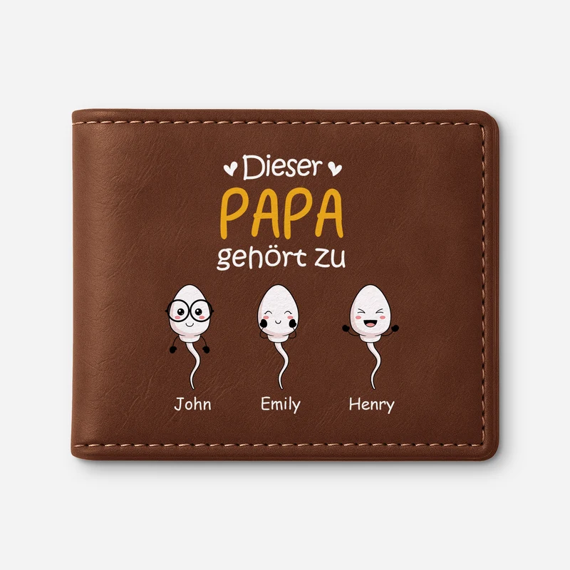 Dieser Papa Gehört Zu - Personalisierte Geschenke Herren | Portemonnaie