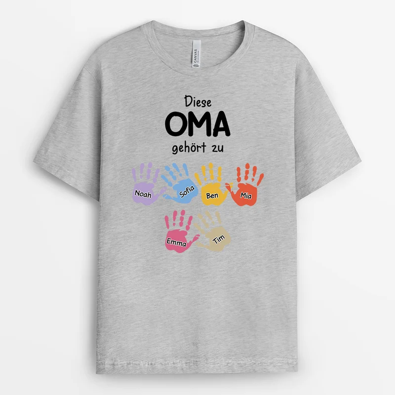 Dieser Papa Gehört Zu Handabdruck - Personalisiertes Geschenk | T Shirt Papa