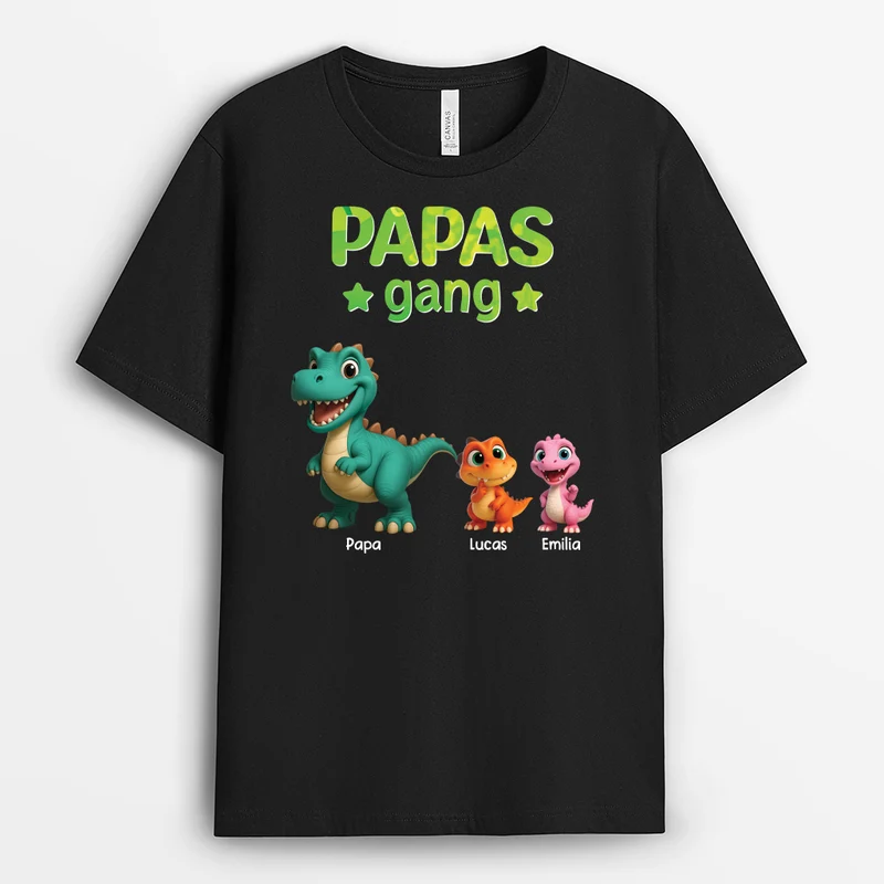 Papas Gang Kinder Dinosaurier - Personalisiertes Geschenk | T Shirt Papa