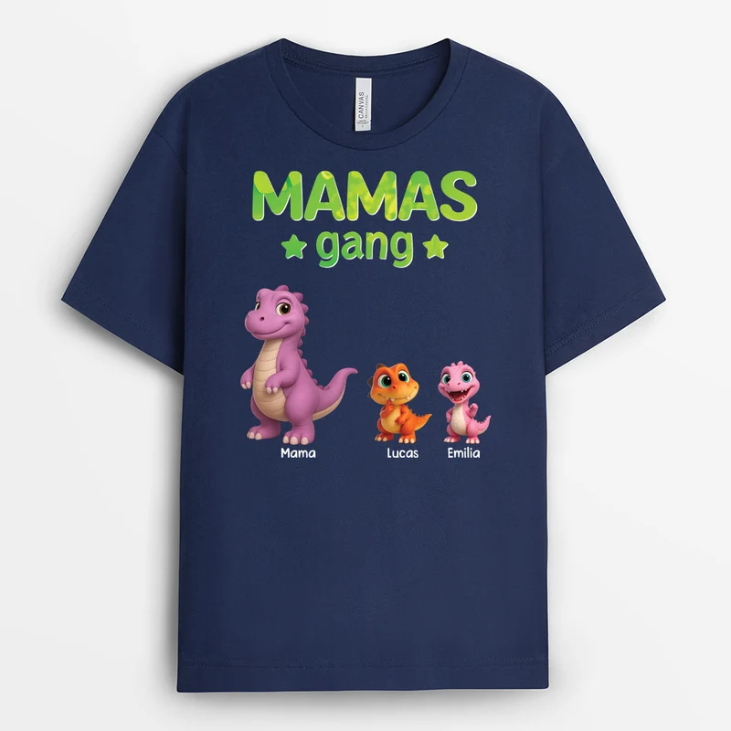 Papas Gang Kinder Dinosaurier - Personalisiertes Geschenk | T Shirt Papa