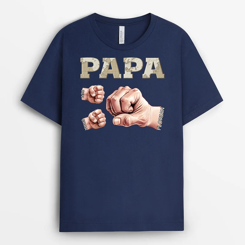 Opa Und Kinder Faust - Personalisiertes Geschenk | T-shirt für Opas