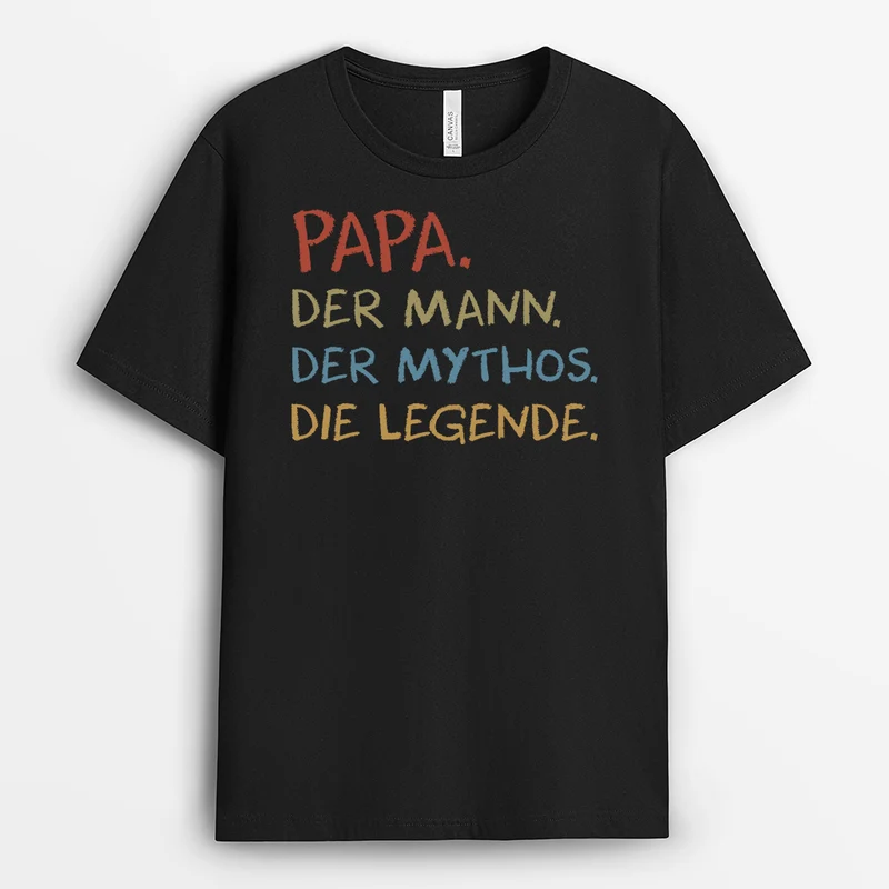 Papa Der Mann Der Mythos Die Legende - Personalisiertes Geschenk | T-shirt für Opas/Papas