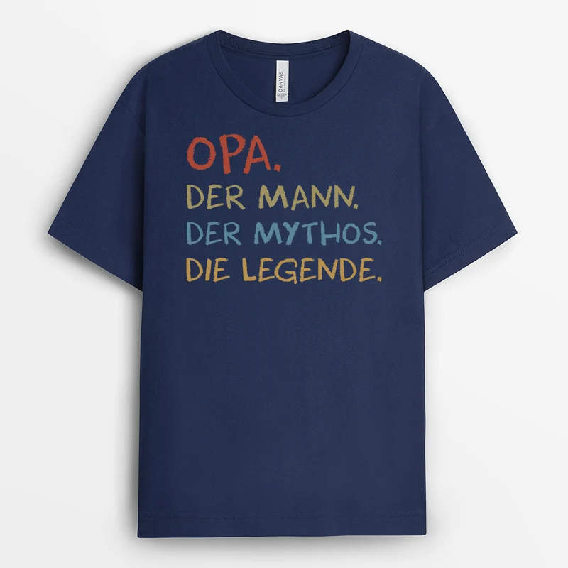 Papa Der Mann Der Mythos Die Legende - Personalisiertes Geschenk | T-shirt für Opas/Papas
