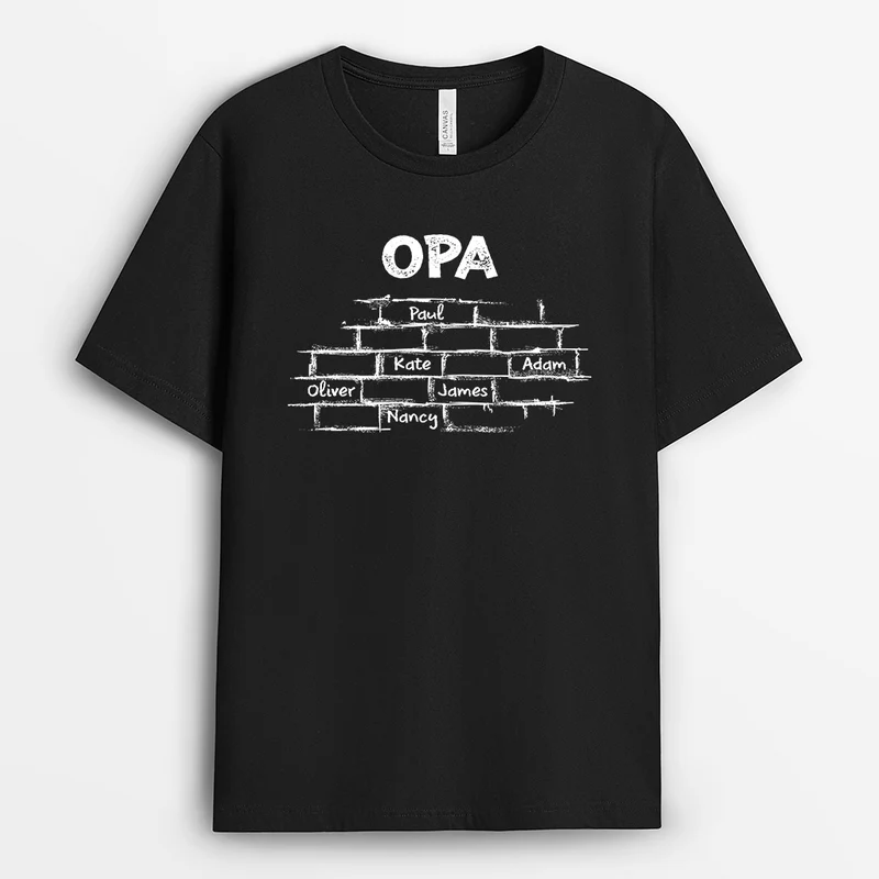 Papa Kinder Backstein - Personalisiertes Geschenk | T-shirt für Papas