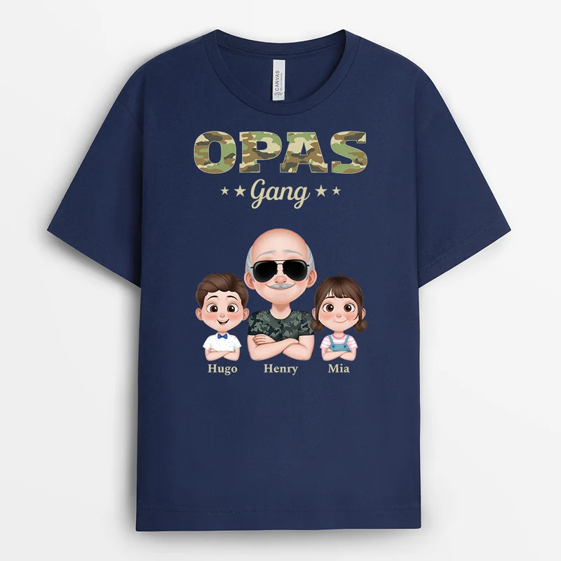 Opas/Papas Gang Tarnmuster - Personalisiertes Geschenk | T shirts Herren