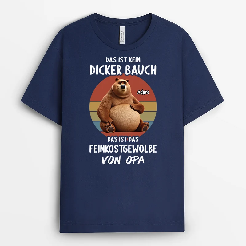 Das Ist Papas Feinkostgewölbe Bär - Personalisiertes Geschenk | Lustiges T Shirt Papa