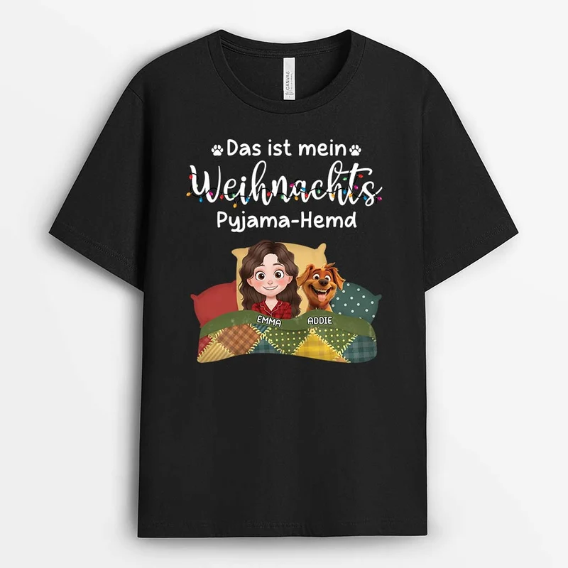Das Ist Mein Weihnachtspyjama-Hemd - Personalisierte Geschenke Für Hundebesitzer | Schlafshirt