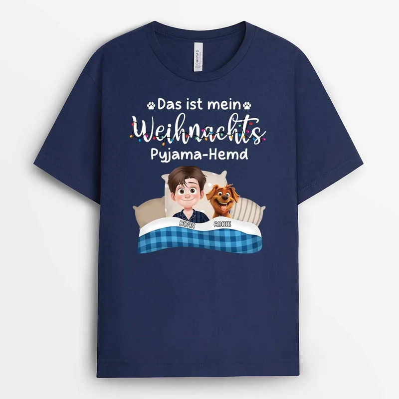 Das Ist Mein Weihnachtspyjama-Hemd - Personalisierte Geschenke Für Hundebesitzer | Schlafshirt