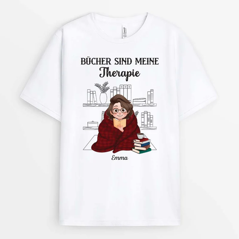 Bücher Sind Meine Therapie - Personalisierte Geschenke Für Leseratten Männer & Frauen | T Shirts