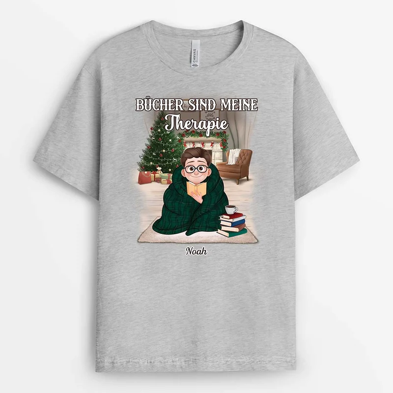 Bücher Sind Meine Therapie - Personalisierte Geschenke Für Leseratten Männer & Frauen | Weihnachten T Shirts