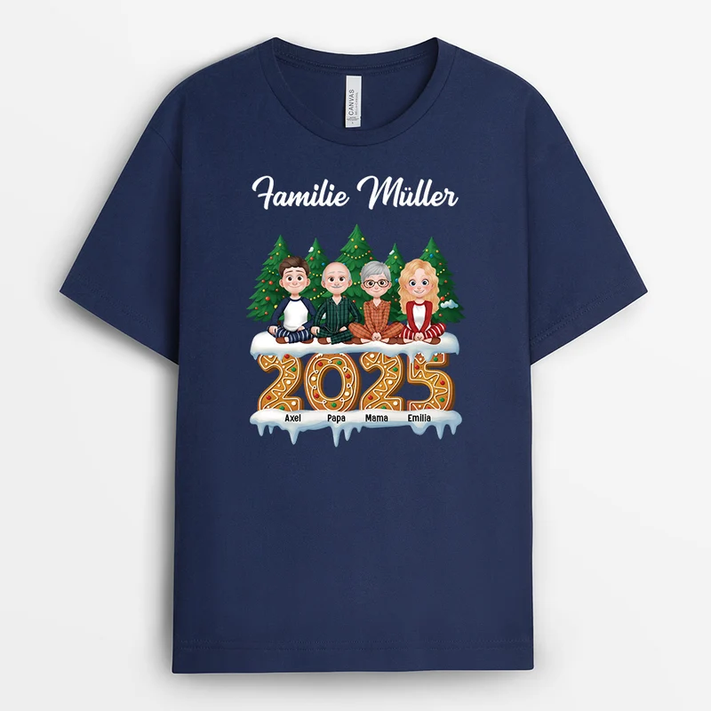 Familie Mit Haustieren - Personalisierte Weihnachtsgeschenke | Shirt