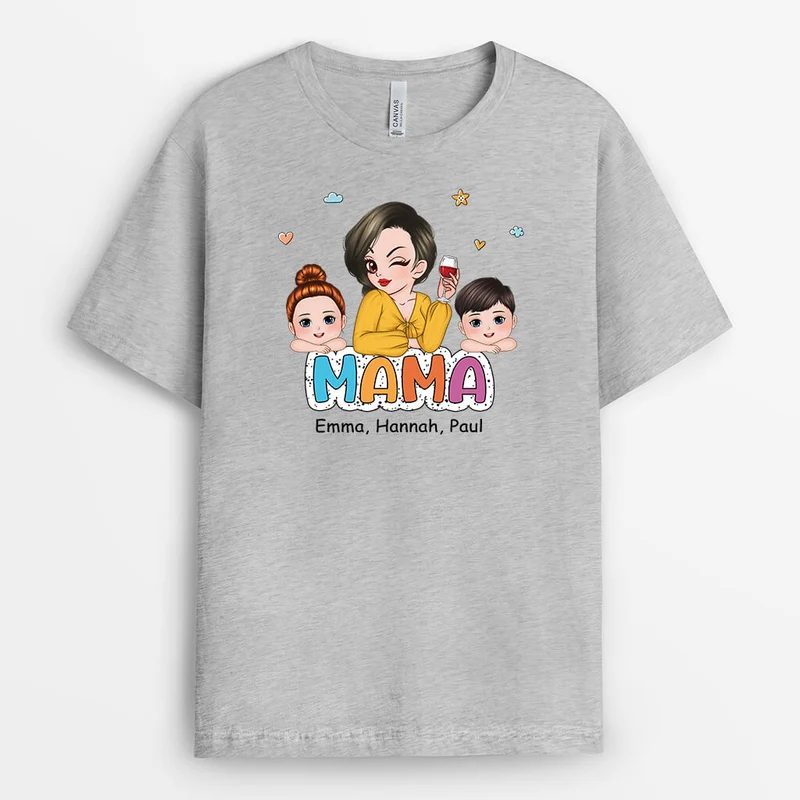 Oma Und Enkelkinder - Personalisiertes Geschenk | T-Shirt für Omas