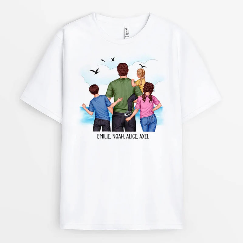 Papa Und Kinder - Personalisiertes Geschenk | T-Shirt für Männer