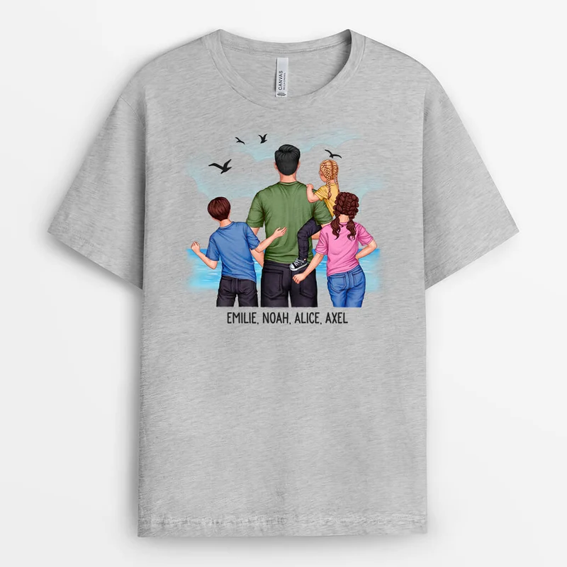 Papa Und Kinder - Personalisiertes Geschenk | T-Shirt für Männer