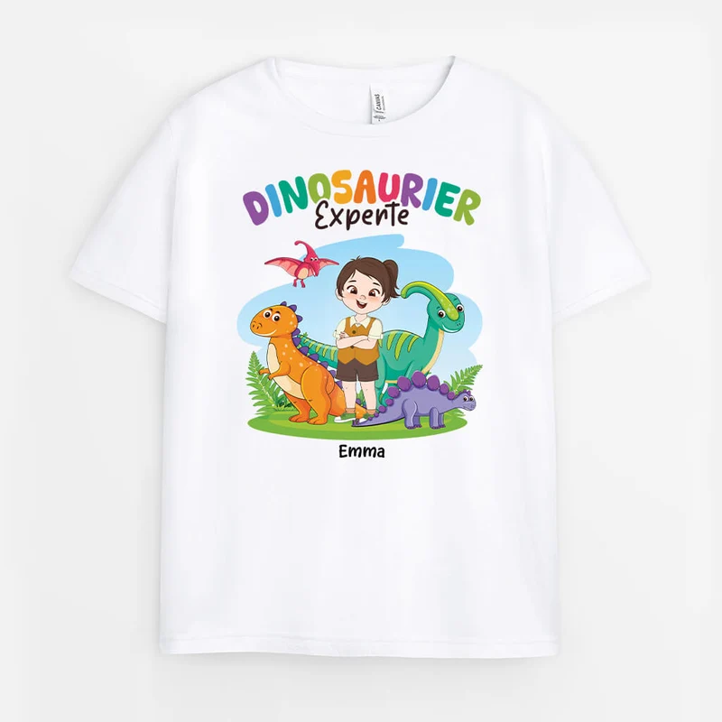 Dinosaurier-Experte - Personalisiertes Geschenk | T-Shirt für Kinder