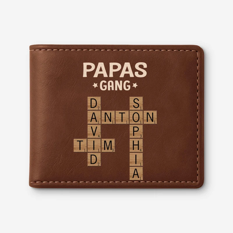 Kreuzworträtsel Papas Gang - Personalisierte Geschenke Herren | Portemonnaie