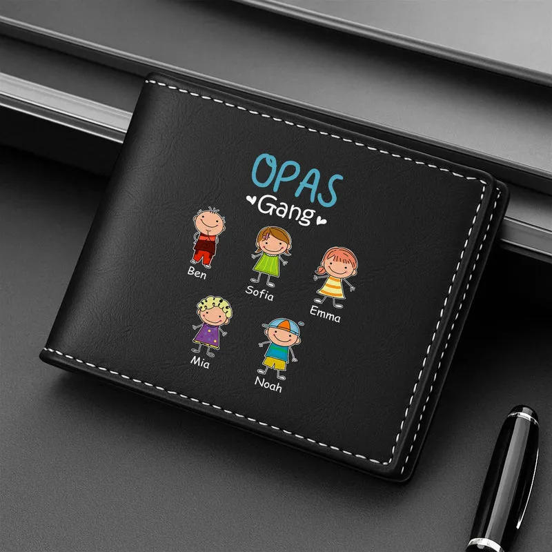 Papas Gang Strichmännchen - Personalisierte Geschenke Herren | Portemonnaie