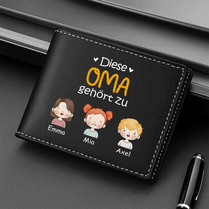 Dieser Papa Gehört Zu Kinder - Personalisierte Geschenke Herren | Portemonnaie