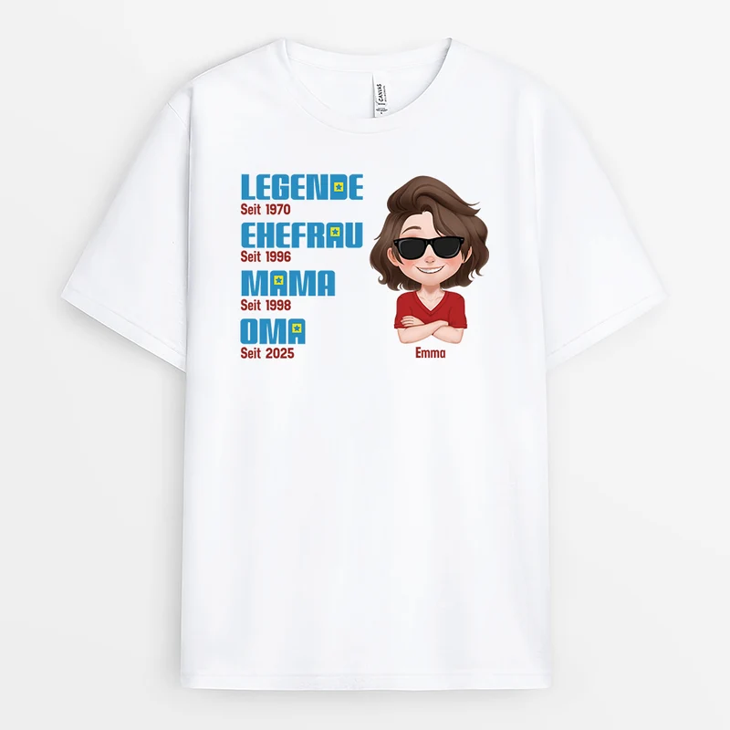 Die Legende Seit Cartoon - Personalisiertes Geschenk | Mama T-Shirt