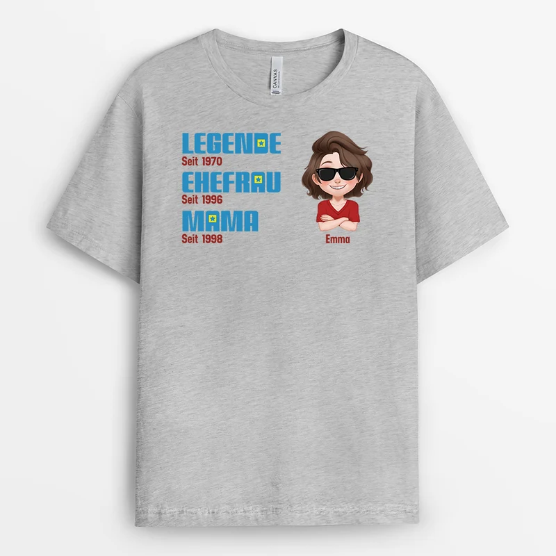 Die Legende Seit Cartoon - Personalisiertes Geschenk | Mama T-Shirt