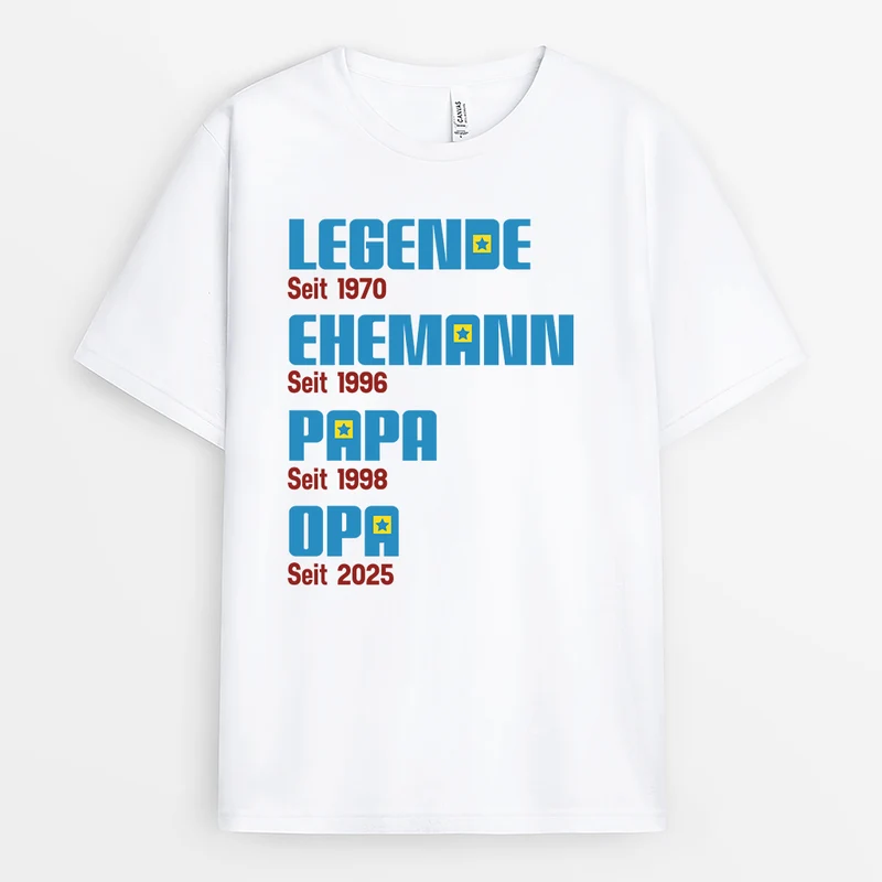 Die Legende Seit - Personalisiertes Geschenk | T Shirt Papa