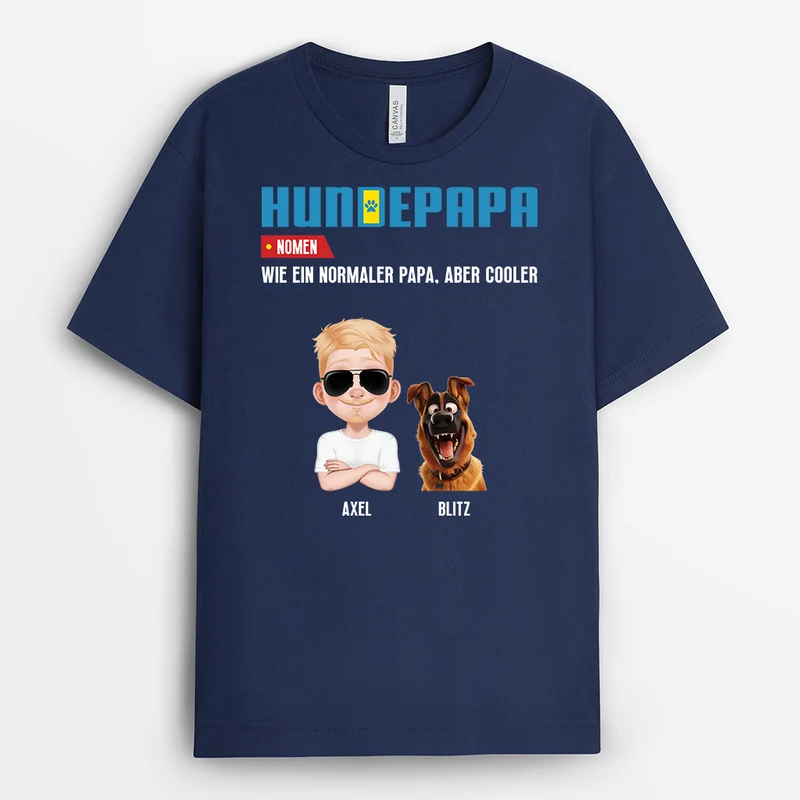 Definition Hundemama/Hundepapa Cartoon - Personalisiertes Geschenk | Lustiges T Shirt Hund