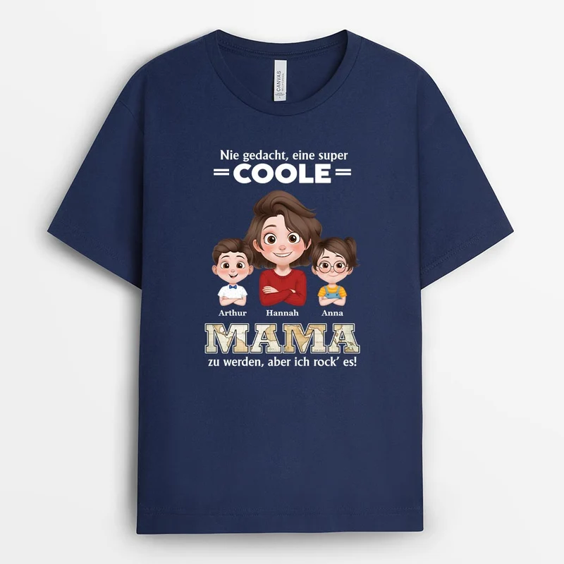 Nie Gedacht Ein Super Cooler Papa Zu Werden - Personalisierte Geschenke | Papa/Mama T Shirt