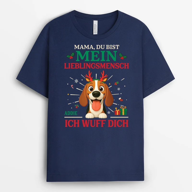 Du Bist Mein Lieblingsmensch - Personalisierte Weihnachtsgeschenke | T Shirt Hund
