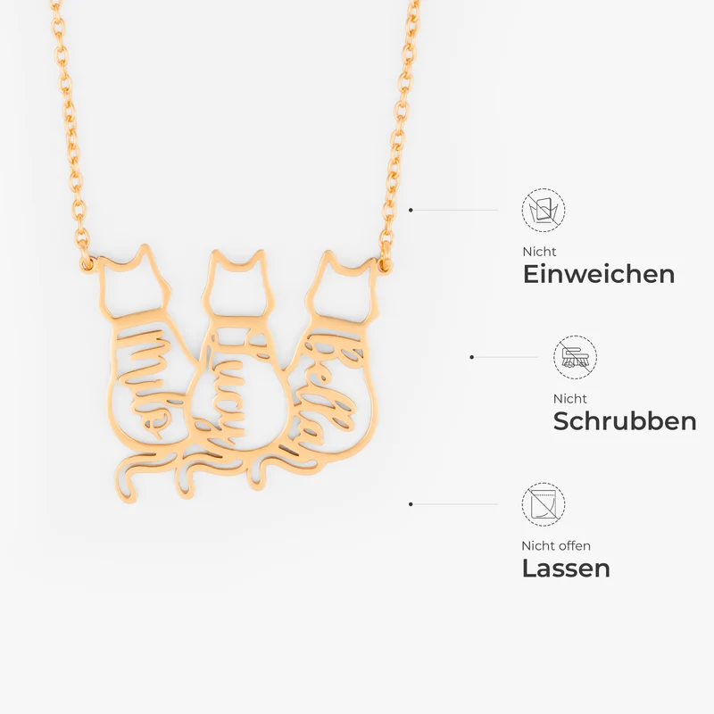 Namen - Personalisierte Geschenke Katzen | Kette