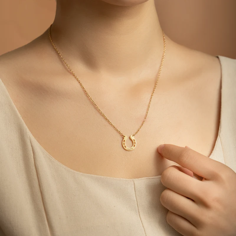 Hufeisen Kette - Personalisierte Geschenke Pferd | Namenskette