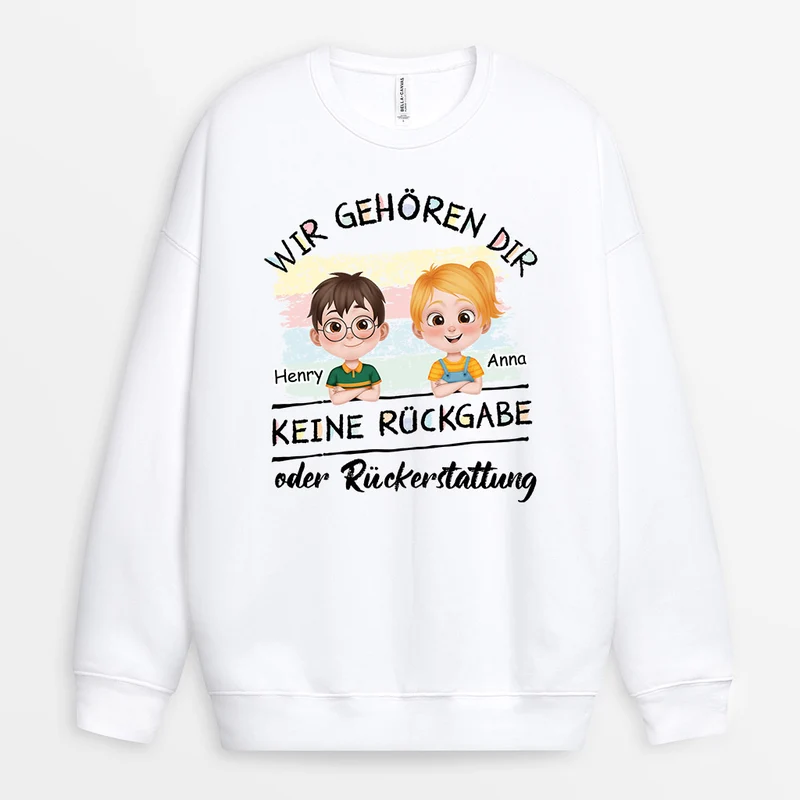 Wir Gehören Dir - Personalisiertes Geschenk | Weiße Sweatshirts Oma/Opa