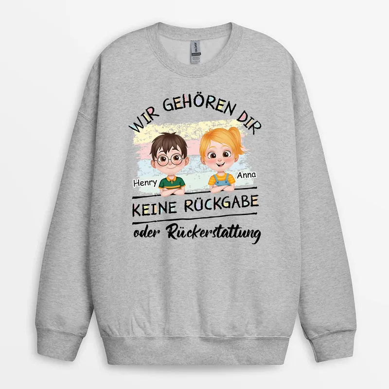Wir Gehören Dir - Personalisiertes Geschenk | Weiße Sweatshirts Oma/Opa