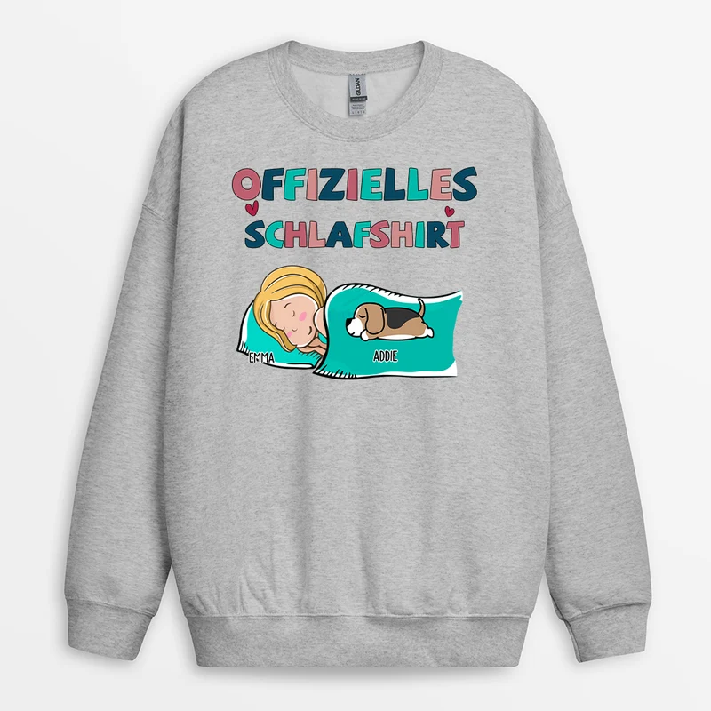 Offizielles Schlafshirt - Personalisierte Geschenke Für Hundebesitzer | Pullover
