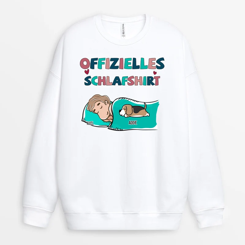 Offizielles Schlafshirt - Personalisierte Geschenke Für Hundebesitzer | Pullover
