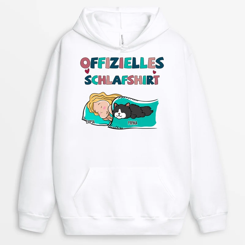 Offizielles Schlafshirt - Personalisierte Geschenke Katze | Hoodie