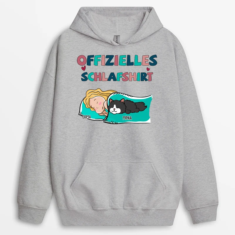 Offizielles Schlafshirt - Personalisierte Geschenke Katze | Hoodie