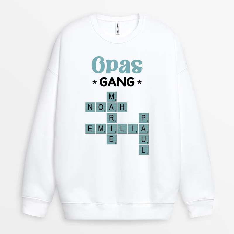 Opas/Papas Bande Kreuzworträtsel - Personalisiertes Geschenk | Pullover für Herren