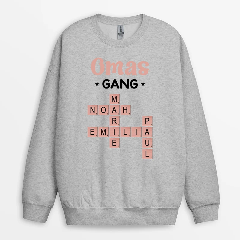 Opas/Papas Bande Kreuzworträtsel - Personalisiertes Geschenk | Pullover für Herren