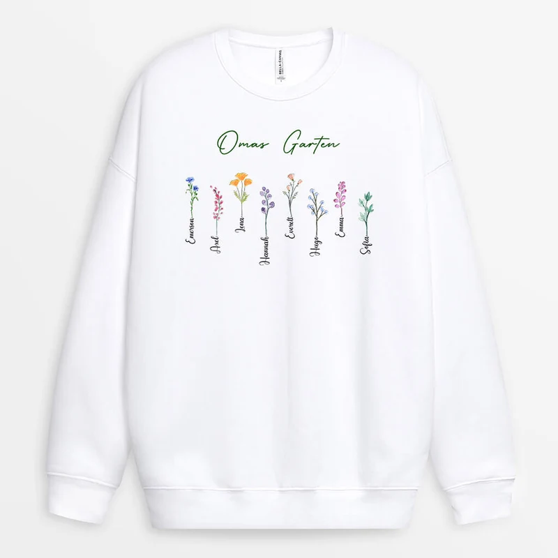 Omas/Mamas Garten - Personalisiertes Geschenk | Pullover Oma/Mama