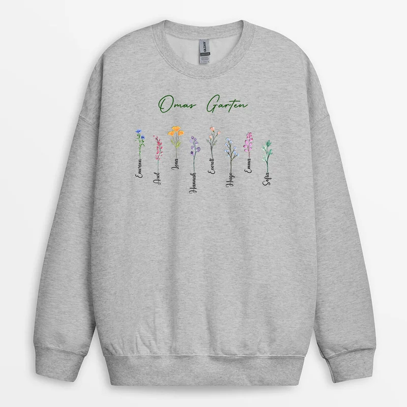 Omas/Mamas Garten - Personalisiertes Geschenk | Pullover Oma/Mama