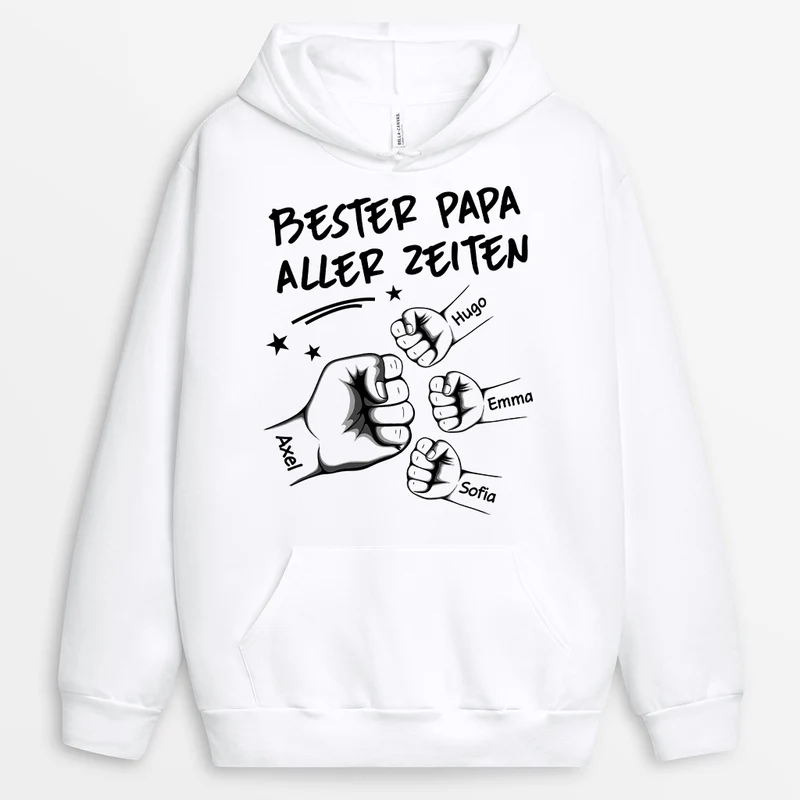 Bester Papa Aller Zeiten - Personalisiertes Geschenk | Opa/Papa Hoodie