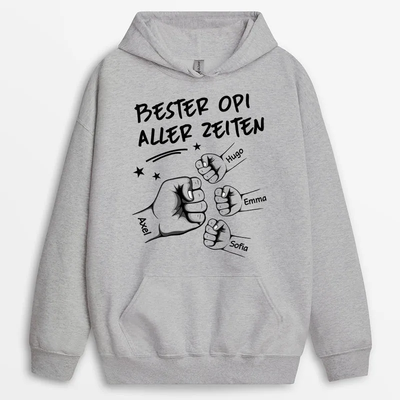 Bester Papa Aller Zeiten - Personalisiertes Geschenk | Opa/Papa Hoodie