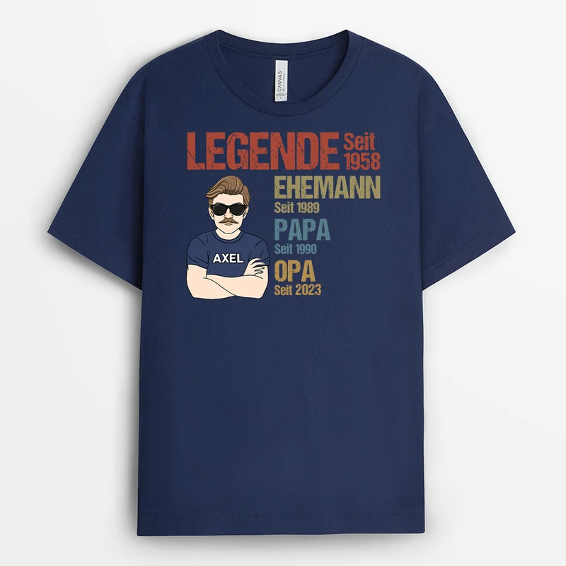 Opa Vintage - Personalisiertes Geschenk | T-shirt für Opas