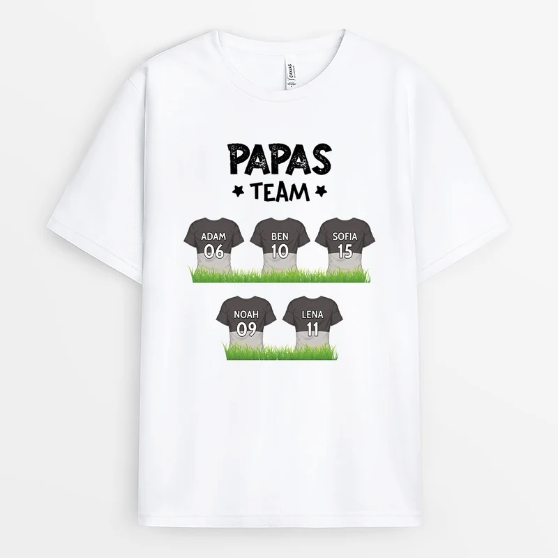Papas Fußballmannschaft - Personalisiertes Geschenk | T-shirt für Papas